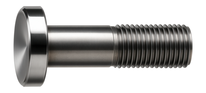 Titanium flange bolt with a fine thread for aerospace applications.