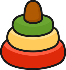 Stacking Rings Toy Illustration