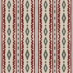 Christmas Ikat Seamless Pattern • Bohemian Textile Design • Fabric Texture • Digital Background for Print and Crafts