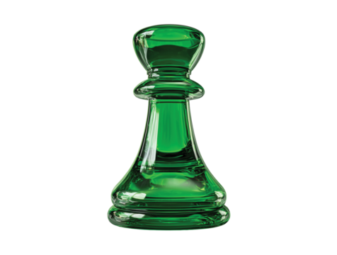 Green game piece isolated on transparent background, Clipart png