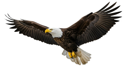 Fototapeta premium bald eagle isolated on white