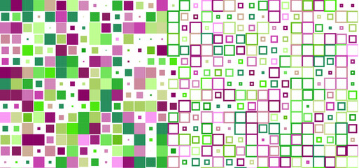 abstract background with  green and purple squares