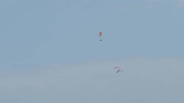 Paragliders in the Sky