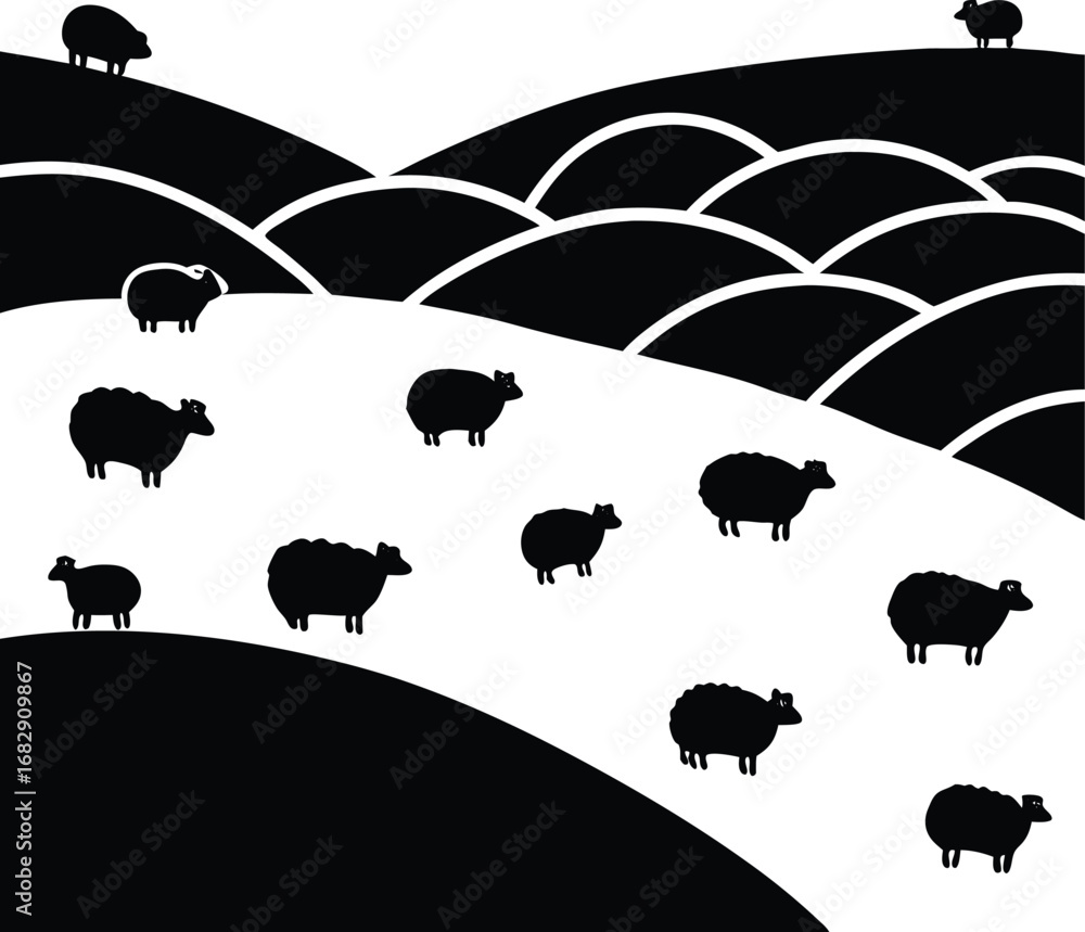 Wall mural abstract geometric pattern with subtle gradient and dynamic lines creating modern visual texture tra