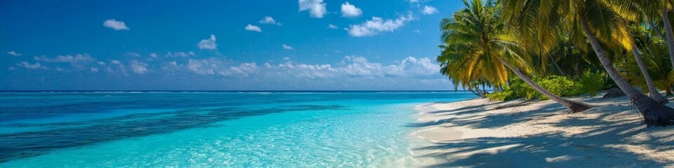 Tranquil coastal scene with a stunning blue ocean backdrop