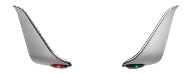 Aerodynamic wingtips with blended winglets and navigation lights