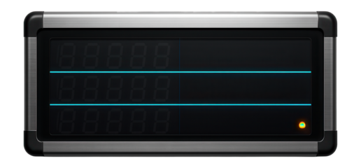 Wall-mounted electronic schedule board with segmented display sections