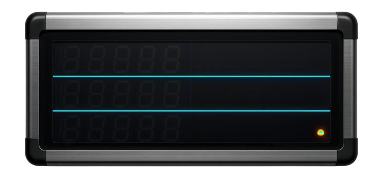 Wall-mounted electronic schedule board with segmented display sections