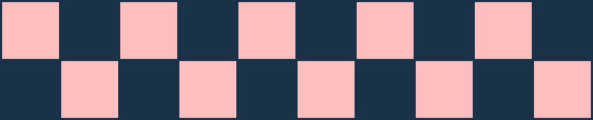 A repeating pattern of alternating pink and dark blue rectangular blocks.