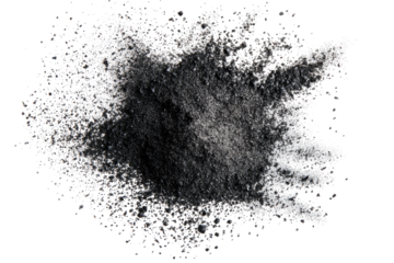 Abstract grayscale splatter, densely packed, radiating outward