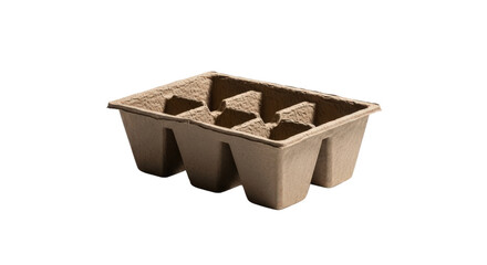 Molded pulp tray for packaging and protection. Eco-friendly container, molded fiber, sustainable materials.