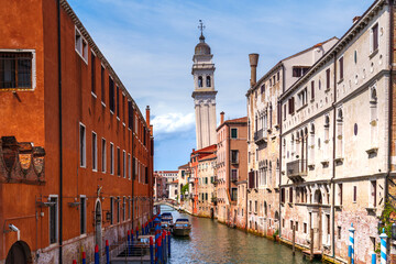 Canal and Buildings in Venice, Italy