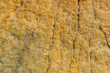 A close-up background of natural stone reveals mineral veins running through its textured surface.