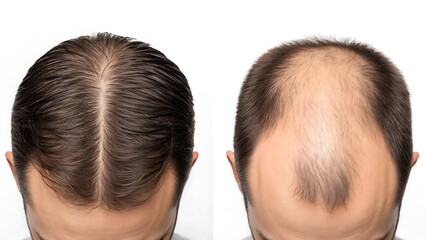 Healthy Scalp Versus Thinning Hair male