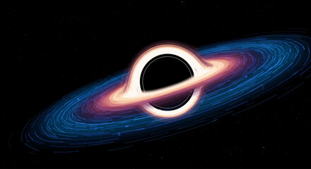 Cosmic Majesty A Black Hole's Enigmatic Dance in the Cosmos