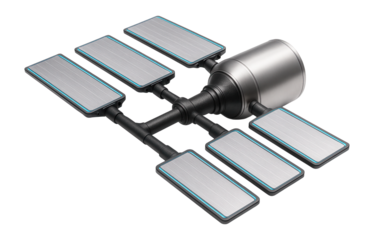 Spacecraft nuclear reactor with external radiator panels and reactor containment vessel