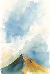 mountain landscape with clouds