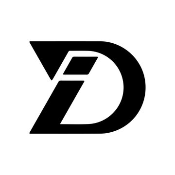 D letter in vector art D blendering