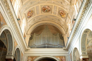 Trapani Cathedral or Duomo interior view in Sicily