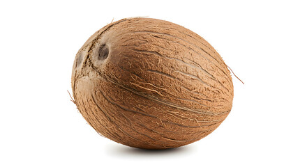 Organic coconut isolated on white