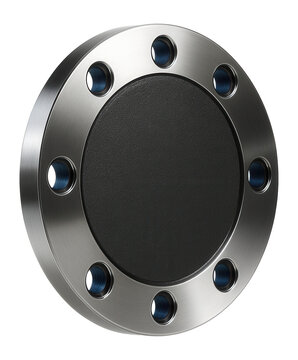 Blind flange with no bore for sealing off pipe ends in a natural gas processing plant