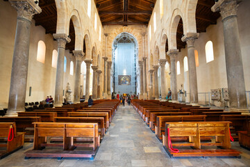 Cefalu Cathedral or Duomo di Cefalu in Sicily, Italy