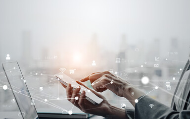 smartphone, smart phone, network, dx, digital transformation, ai, app, social media, business,...