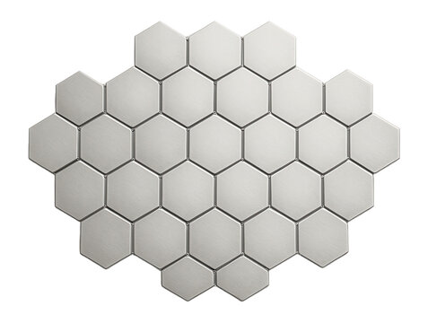 Hexagonal tiling with subtle hinges, a precursor to a complex geodesic dome.