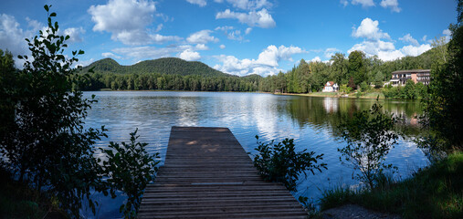 &eacute;tang de Hanau pays de Bitche sous ciel bleu