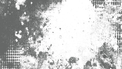 Gray textured background with scattered dots and circular patterns white