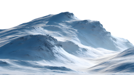 Snow Capped Mountain Peak, isolated on transparent background