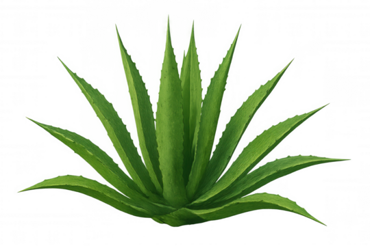 Vibrant green agave plant isolated on a transparent background, perfect for various design projects