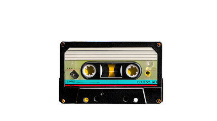 Vintage Cassette Tape, isolated on transparent background