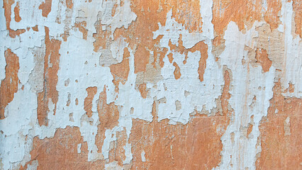 Old grunge and crack yellow wall. Background with copy space