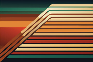 Retro stripes abstract design background band