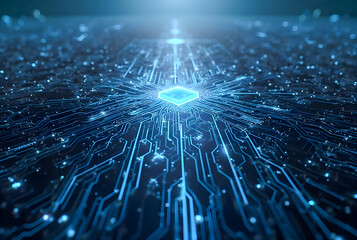 Obraz premium fiber optics background with lots of light spots