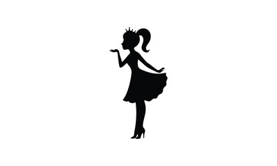 Dancing Girl Silhouette
