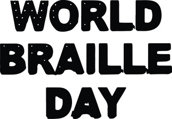 Celebrating World Braille Day An Illustration Promoting Awareness of Braille and Visually Impaired
