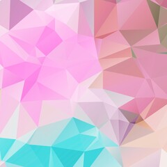 Obraz premium Abstract Geometric Polygon Background in pastel, colorful tones. Modern texture, ideal for digital design presentations, websites, packaging, branding, and creative projects.