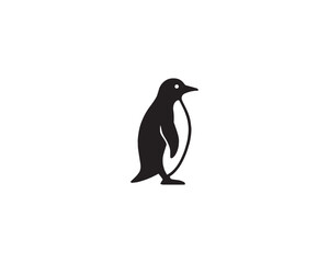 Penguin silhouette vector icon design illustration