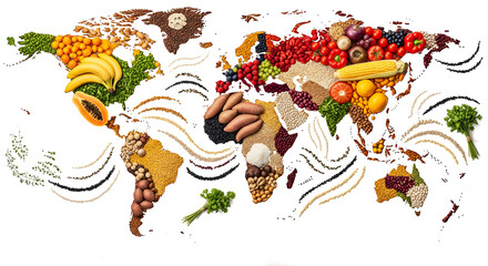 World Food Day 2025 – World Map Created from Food
