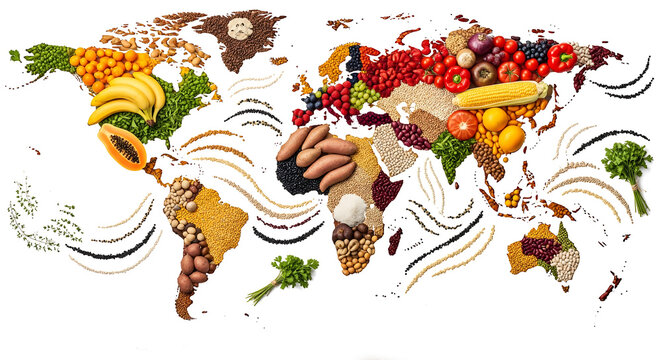 World Food Day 2025 – World Map Created from Food
