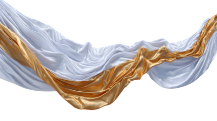 Flowing Silk Drapes, isolated on transparent background