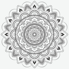 Vintage floral lace pattern, a seamless round ornamental vector illustrationVintage floral lace pattern, a seamless round ornamental vector illustration