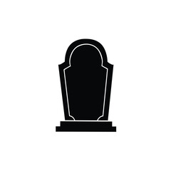 Black tombstone icon with white outline gravestone