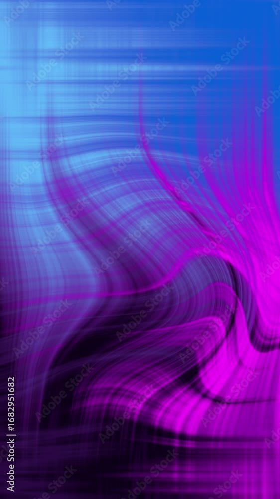 Poster dynamic blue, purple, and black gradient background animation. fluid, flowing lines create a vibrant