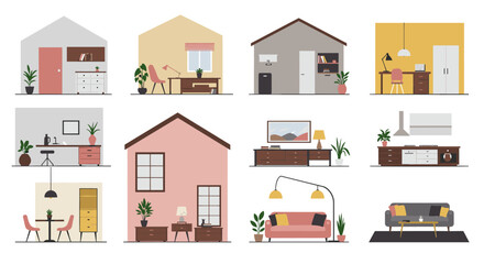 Minimalist home interiors with scandinavian design elements and stylish decor