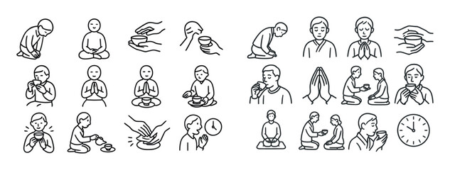 Fototapeta premium Tea Ceremony Icons