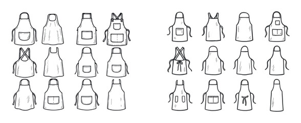 Hairdresser Apron Icons