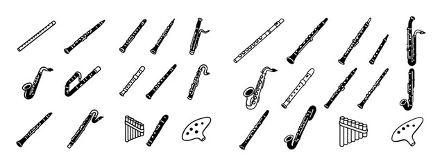 Woodwind Instrument Icons